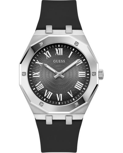 Guess Analog Silicone Watch 42mm - Grey