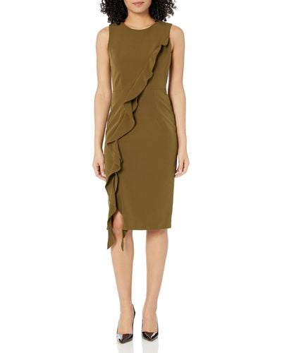 MILLY Rent The Runway Pre-loved Italian Cady Tilly Dress - Green