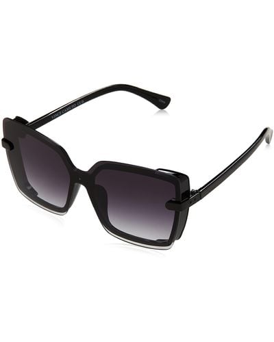 Vince Camuto Vc971 Modern 100% Uv Protective Square Shield Sunglasses. Luxe Gifts For Her - Black