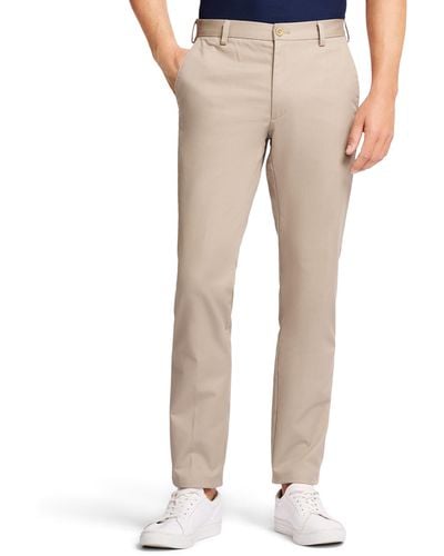 Izod American Chino Flat Front Slim Fit Pant - Gray