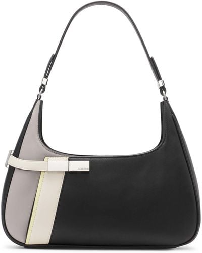 Calvin Klein Jade Top Zip Shoulder Bag - Black