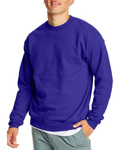 Hanes S Ecosmart Fleece Sweatshirt - Blue