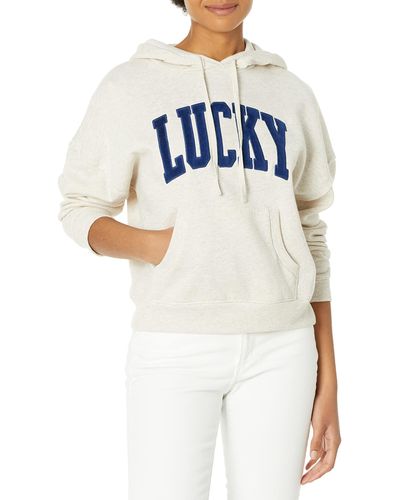 Lucky Brand Chill At Home Fleece Hoodie - White
