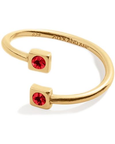 ALEX AND ANI Crystal Infusion Ruby Ring Wrap - Metallic