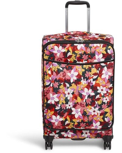 Vera Bradley Womens Softside Rolling Suitcase Luggage - Red