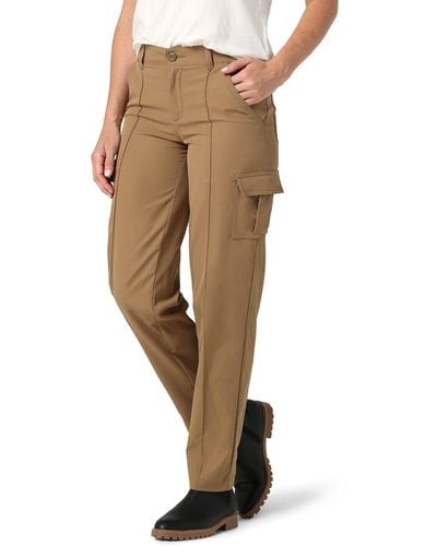 Lee Jeans Flex To Go Mid Rise Seamed Cargo Pant - Natural