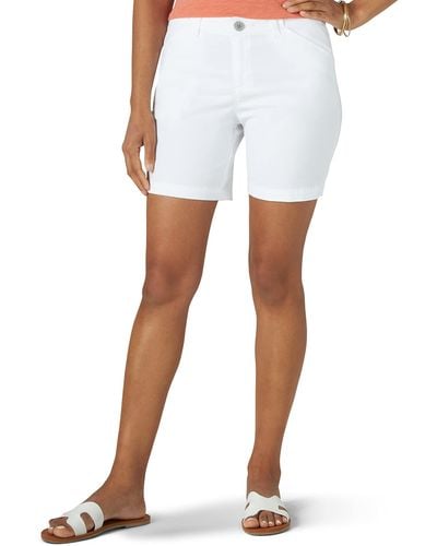 Lee Jeans Regular Fit Chino Walkshort Shorts - Weiß