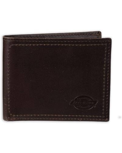 Dickies Leather Slimfold Wallet - Schwarz
