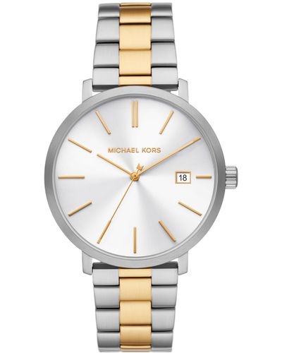 Michael Kors Blake Three-hand Date Two-tone Silver And Gold-tone Stainless Steel Bracelet Watch - Metallic