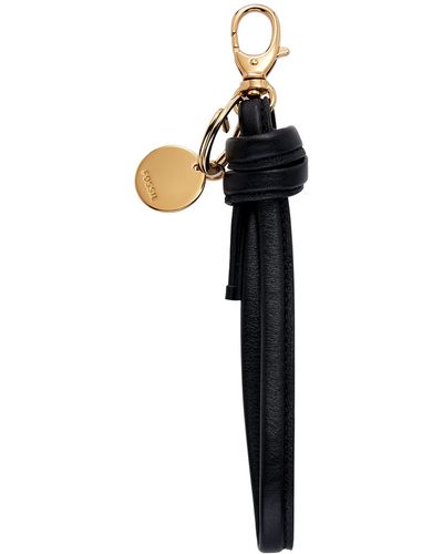 Fossil Gift Leather Keychain - Black