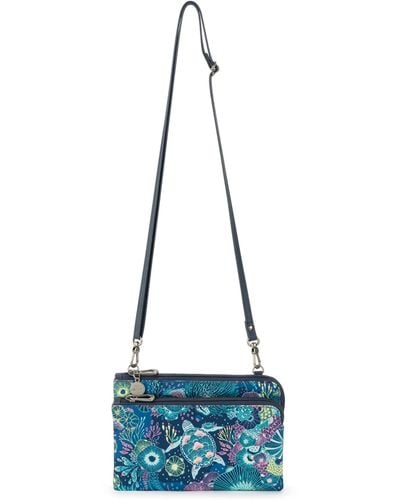 The Sak Sakroots Cambria Smartphone Crossbody In Eco Twill - Blue