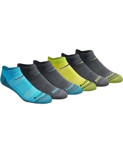 Saucony Multi-pack Mesh Ventilating Comfort Fit Performance No-show Socks - Multicolor
