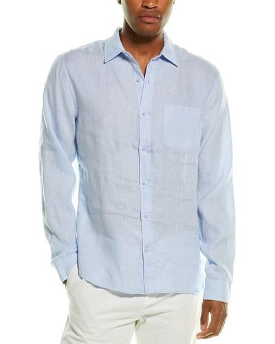 Vince Linen Woven Shirt - Blue