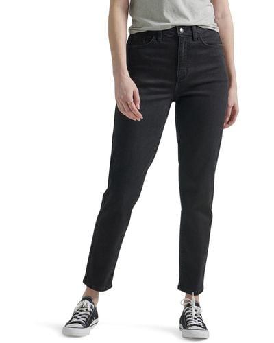 Lee Jeans High Rise Mom Jeans - Schwarz