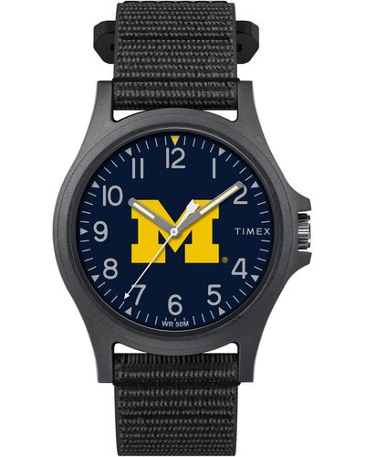 Timex Collegiate Pride 40mm Watch – Michigan Wolverines With Black Fastwrap - Multicolor