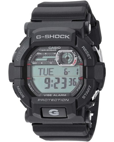 G-Shock Gshock Stainless Steel Quartz Watch With Resin Strap - Black