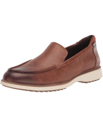 Dr. Scholls S Sync Up Moc Moccasin Brown Smooth 8 W - Black