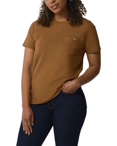 Dickies Plus Size Short Sleeve Heavyweight T-shirt - Brown