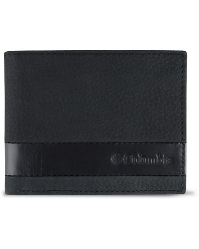 Columbia Heat Embossed Logo Traveler Wallet - Black