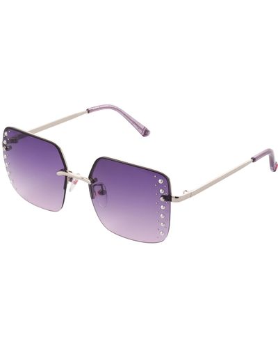 Betsey Johnson Spice Of Life Square Sunglasses - Purple