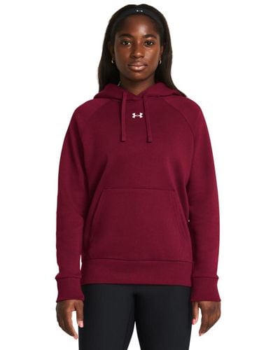 Under Armour Rival Fleece Hoodie, - Red