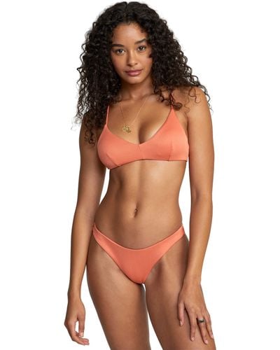 RVCA Standard Swimsuit Bikini Top - Orange