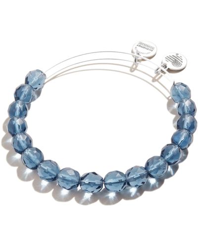 ALEX AND ANI Accents Luna Beaded Expandable Bangle For - Blue