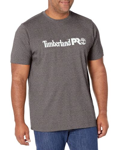 Timberland Size Base Plate Short Sleeve T-shirt With Chest Logo - Gray