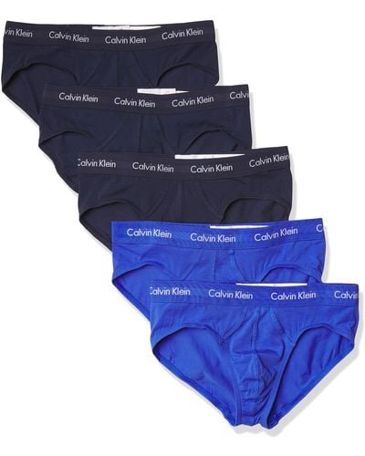 Calvin Klein Cotton Stretch 5-pack Hip Brief - Blue