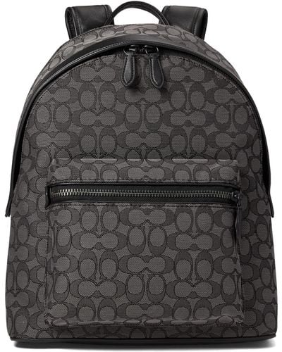 COACH Charter Backpack In Signature Jacquard - Gray