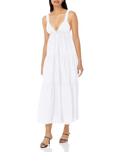 Emporio Armani Ultralight Popeline Long Dress - White
