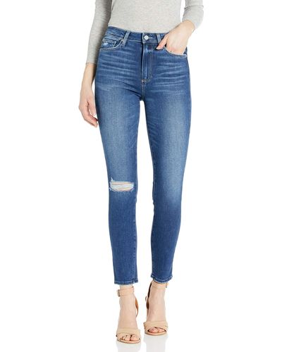 PAIGE Margot High Rise Ultra Skinny Ankle Jean - Blue
