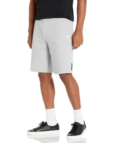 Lacoste Solid Double Face Active Shorts - Gray