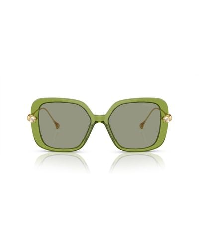 Swarovski Sk6011 Square Sunglasses - Green