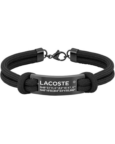 Lacoste Jewelry Elios Ionic Plated Black Steel