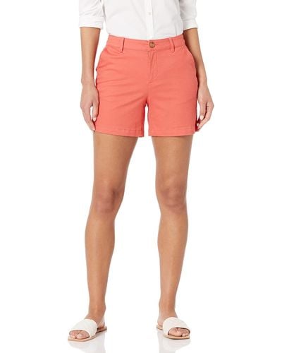 Amazon Essentials Mid-rise Slim-fit 5 Inch Inseam Khaki Short - Pink