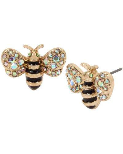 Betsey Johnson Bumble Bee Stud Earrings - Yellow