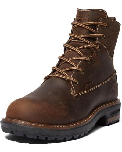 Timberland Hightower 6 Inch Alloy Safety Toe Waterproof Industrial Work Boot - Brown