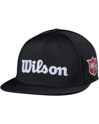 Wilson S Tour Flat Brim Hat - Black