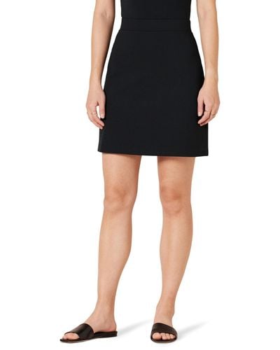 Amazon Essentials Ponte Pull-on Mini Length A-line Skirt - Black