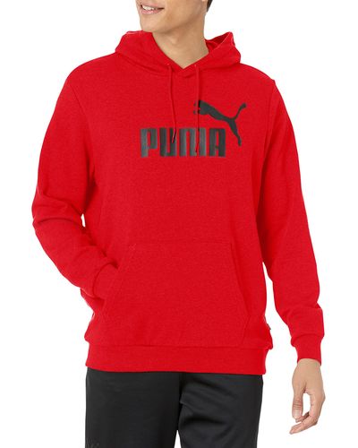 PUMA Essentials Big Logo Hoodie Hooded Sweatshirt - Red