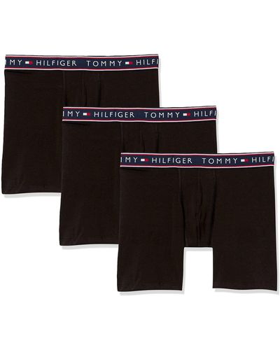 Tommy Hilfiger Mens Cotton Stretch Multipack Boxer Briefs - Black
