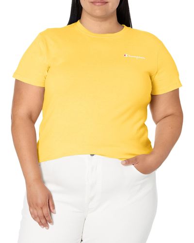 Champion , Classic Tee, Comfortable T-shirt For , - Yellow