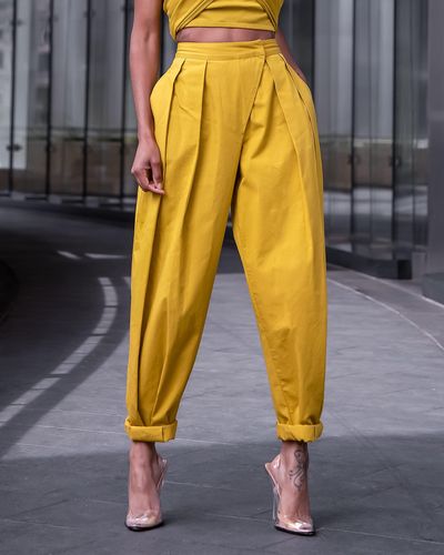 The Drop Citronelle Peg Pants By @signedblake - Yellow