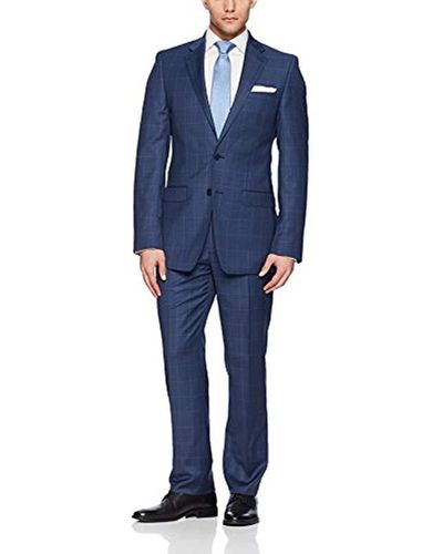 Calvin Klein Mabry Slim Fit 2 Button Suit - Blue