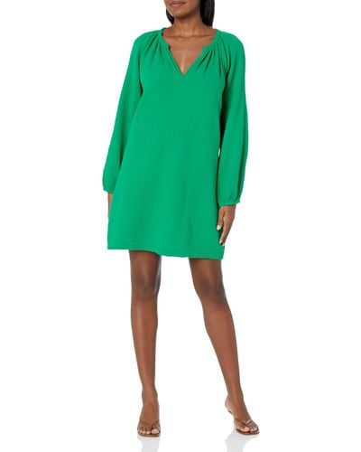 Monrow Hd0589-gauze Mini Dress - Green