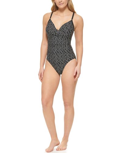 Calvin Klein Standard One Piece Swimsuit With Tummy Control - Multicolor