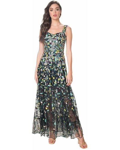 Dress the Population Anabel Gown - Green
