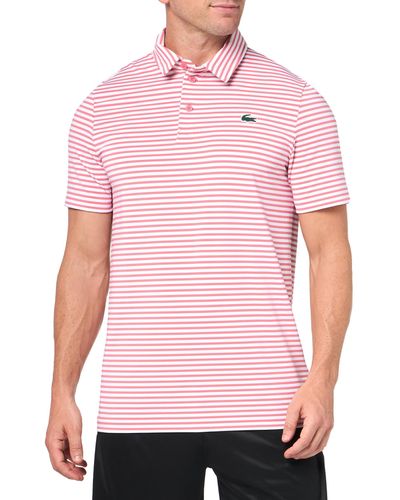 Lacoste Short Sleeve Regular Fit Golf Polo - Pink