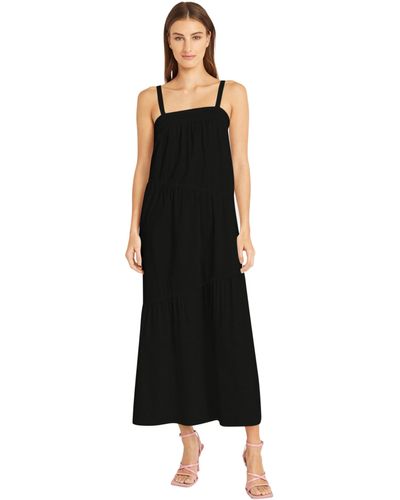 Donna Morgan Sleeveless Maxi Dress With Diagonal Tiers - Black